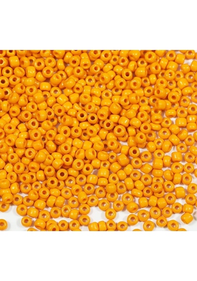 Turuncu Renk 4 Mm Yaklaşık 220 Adet/20 Gram Cam Boncuk Oya Yazma Bileklik Ve Kolye