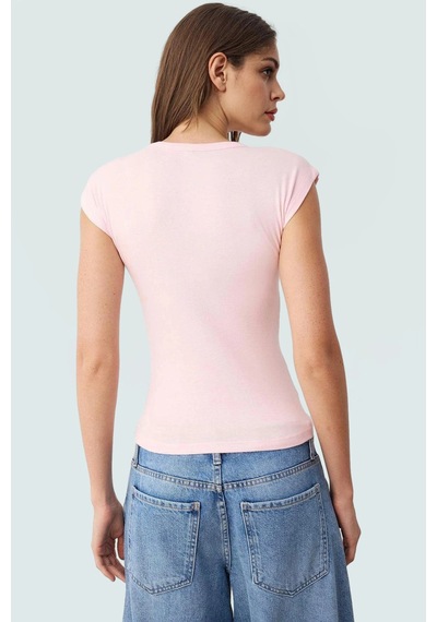 Ersefa Yazlık Kolsuz Fitted Bluz %98 Viskoz %2 Elastan Nefes Alan Kumaş Açık Pembe