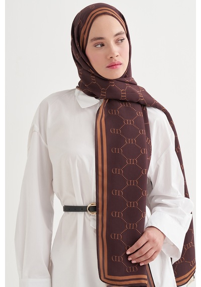Carell Grace Monogram Floş Şal Dark Çok Renkli