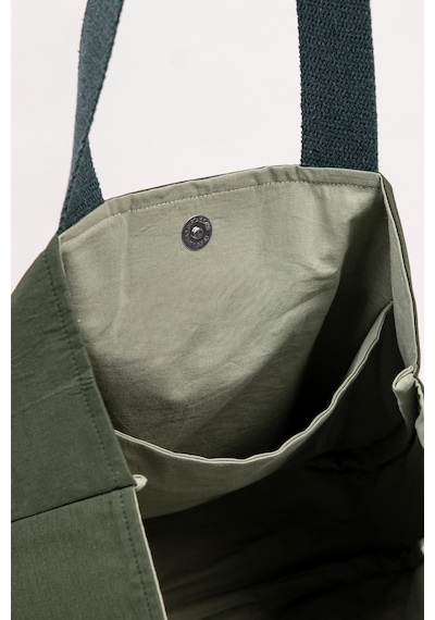 Fabric Craft Bag Omuz Çantası Kadın Duck Kumaş Desenli Büyük Boy Günlük Çanta Haki - Kırmızı