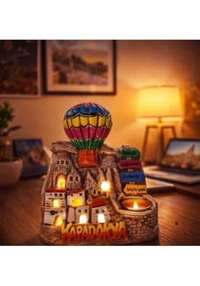 Kapadokya Hediyelik Peri Bacası Gece Lambası Mumluk Led'li