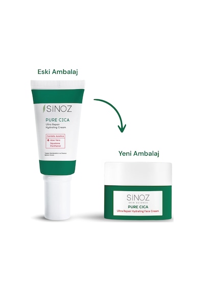 Sinoz Pure Cica Tahriş Olmuş Hasarlı Ciltlere Özel Bakım Kremi 50 ML