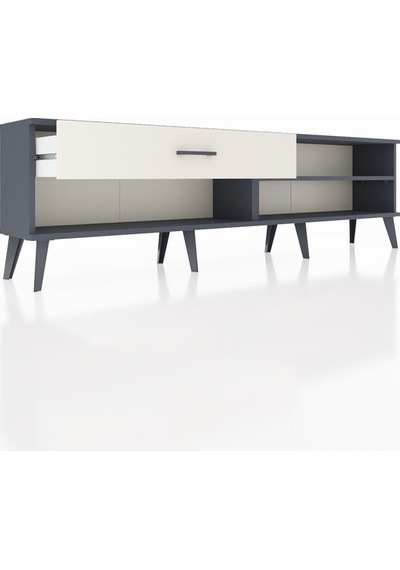 Arges Tv Ünitesi Tek Raflı Tek Çekmeceli 176x30x51 Antrasit-antrasit/aytaşı Antrasıt/aytası Arges Tv Ünitesi Tek Raflı Tek Çekmeceli 176x30x51 Antrasit-antrasit/aytaşı Antrasıt/aytası