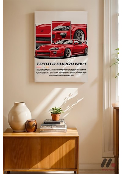 Toyota Supra Mk4 Jdm Poster, Çerçevesiz Yüksek Kalite Duvar Afişi - Oto Severlere Özel Hedi No:1047