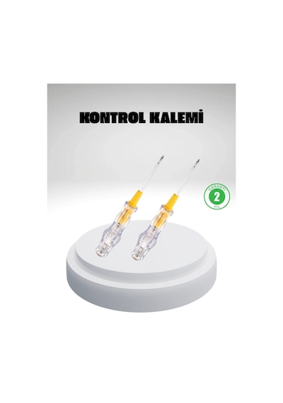 Elektrik Test Kalemi Neon Işıklı Nikel Kaplama 110-220v Dirençli