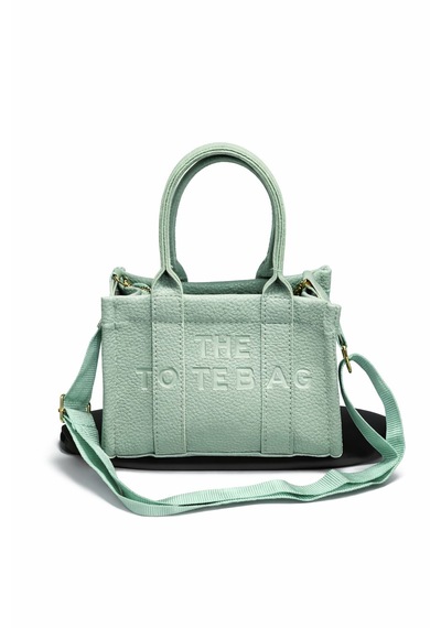 Alyora Mint Yeşili Mini Tote Çanta Şık & Günlük Omuz Çantası Yeşil