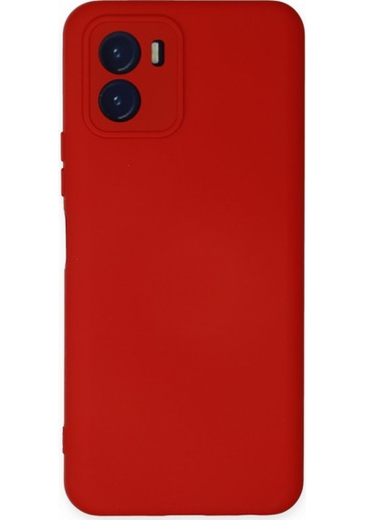 Vivo Y15s İçi Kadife Kaplı Esnek Silikon Kapak Ryc/ Nano Lansman Kirmizi