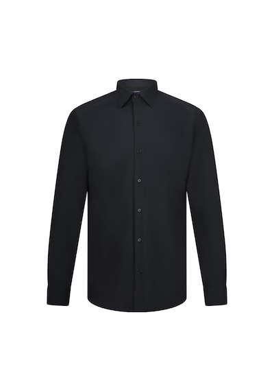 Hatemoğlu Siyah Comfort Fit Slim Yaka Uzun Kollu Gömlek Siyah