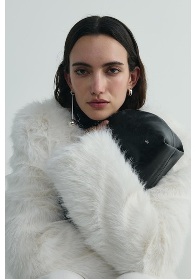 Suud Collection Ekru Lexi Suni Kürk Ceket