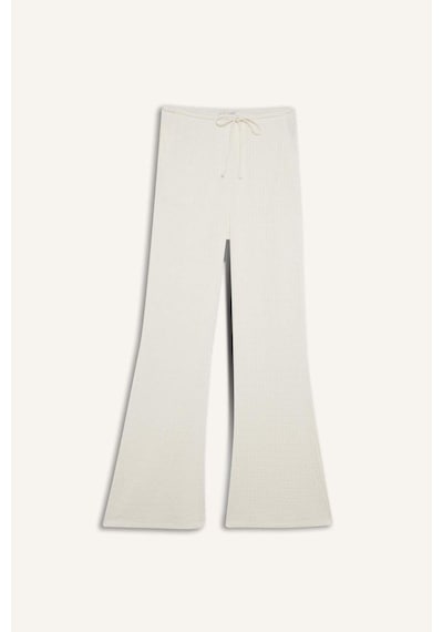 DeFacto Coool Flare Fit Beli Lastikli Bürümcük Pantolon E9942AX25SMWT32