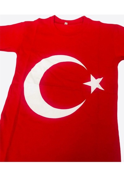 Kelebek Kostüm Unisex Kırmızı Ay Yıldızlı T-shirt Kırmızı,siyah