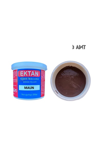 Ektan Masif Ve Ahşap Tamir Macunu Maun 220 Gr. - 3 Adet Maun