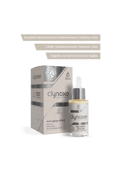 Clynoxe Retinol Serum, Gece Serumu, Vitamin A Serum, 30 Ml