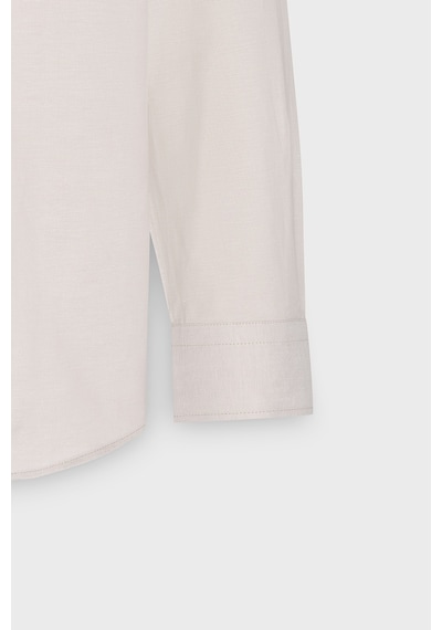 AC&Co / Altınyıldız Classics Erkek Bej Slim Fit Dar Kesim Düğmeli Yaka %100 Pamuk Oxford Gömlek 4A2000000051BEJM Bej