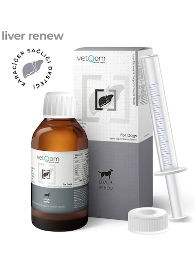 Vetqom Liver Renew Köpek İçin Karaciğer Koruyucu, Enzim Düzenleyici & Detoksifikasyon Takviyesi