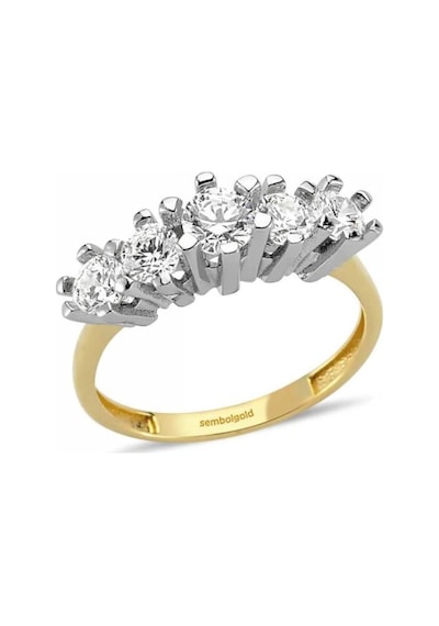 14 Ayar Altın 5 Taş Yüzük Swarovski Taşlı 285789463