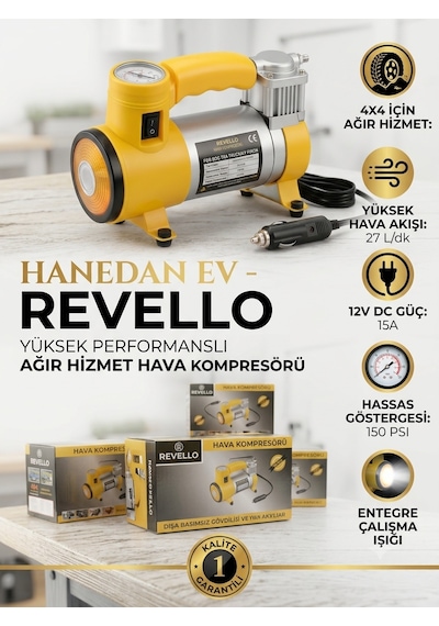 12v Dc 150 Psı Çakmaklık Şarjlı Taşınabilir Dijital Göstergeli/ışıklı Lastik Şişirme Hava Kompresörü