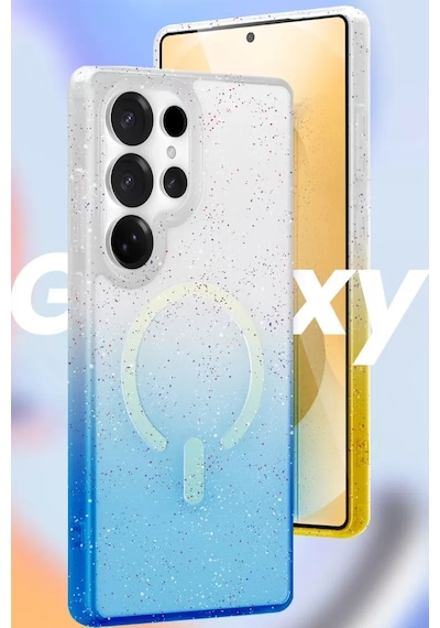 Samsung Galaxy Uyumlu S25 Pummel Shiny Magsafe Kapak - Mor Çok Renkli