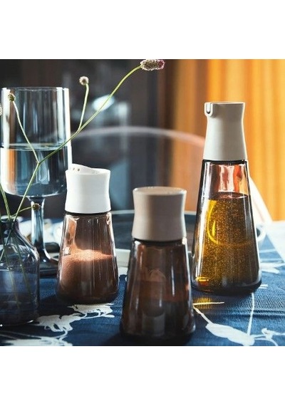 Ikea Halvtom Tuzluk Ve Biberlik Seti 2 Parça 150 Ml 12 X 6 Cm Kahverengi