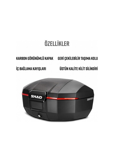 Shad Sh-51 Çanta Carbon Siyah Çanta