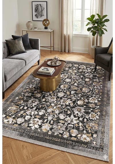 Efsane Halı 200x290 Esmira Koleksiyonu 34676-090 Siyah