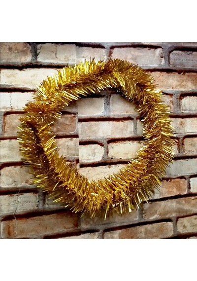Pilli Gün Işığı Led Işıklı Garland 5 Metre Işıklı Parlak Metalik Gold Çam Dalı Işıklı Gold Garland Diğer