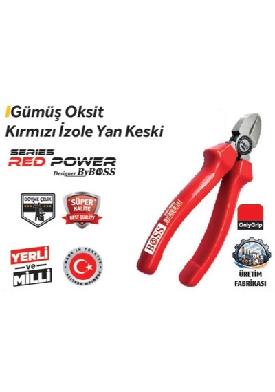 Boss 160 Mm Gümüş 85633 Oksit Yan Keski Kırmızı İzole 6 Adet