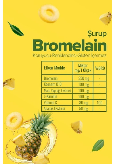 Bromelain Ananas İçeren  Şurubu