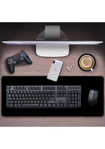 Gaming Oyuncu Gamer Mouse Pad, Kaymaz Taban Büyük Boy Large Ofis Tipi Mouse Ped, Fare Altlığı, Düz Masa Koruyucu K
