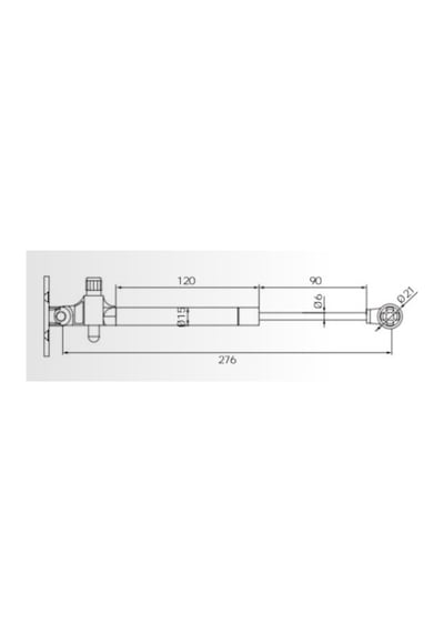 Hafele Runa Frenli Gazlı Piston 120n Antrasit