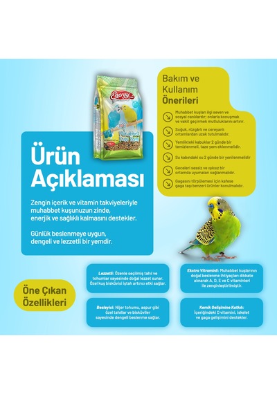 Muhabbet Kuşu Yemi 400 G - 3 Adet