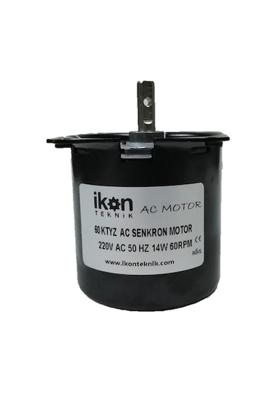 İkon Teknik AC SENKRON MOTOR 60 KTYZ 14 Watt 60 RPM 220 Volt