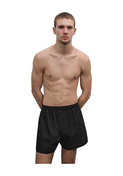 Yohannes Club Erkek Pamuklu Poplin Boxer, Üçlü Paket, Siyah-lacivert-mavi, % 100 Pamuklu Poplin Kumaş Siyah - Lacivert - Mavi