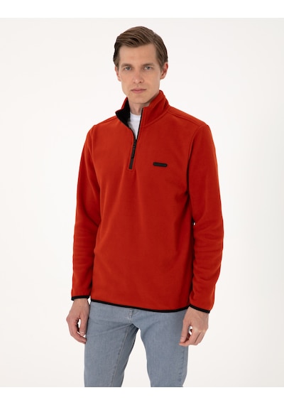 Pierre Cardin Erkek Pas Sweatshirt 50314056-vr040 Açık Turuncu
