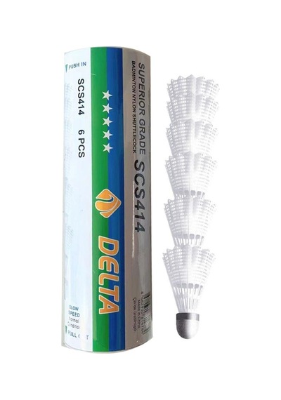 Dengeli Hız Yeni Başlayanlar İçin Pratik Kutusunda 6 Adet Mantar Kafa Deluxe Badminton Topu