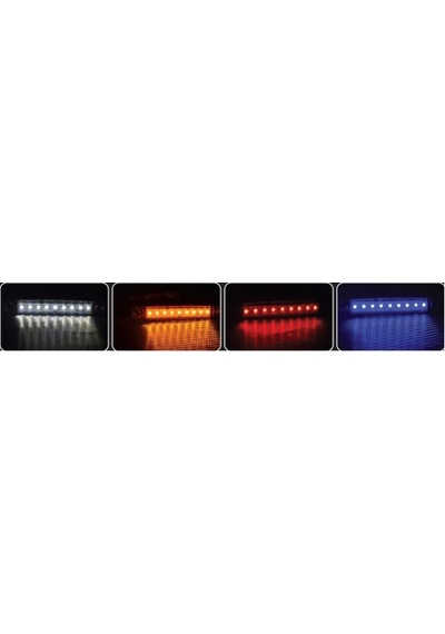 10 Adet 9 Ledli Parmak Led Dorse Lamba 12V-24V 5 Farklı Renk Turuncu