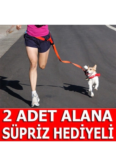 İndirimsmart Bundera Köpek Tasması Eller Serbest Kedi Köpek Gezdirme Bel Tasması Kayışı İpi Ayarlanabilir Tasma