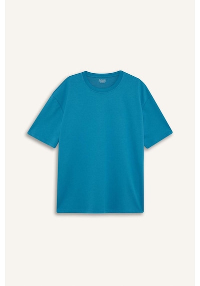 Defacto Oversize Geniş Kalıp Ütü Gerektirmeyen Bisiklet Yaka Kısa Kollu Basic Düz Ağır Kumaş Tişört X3926az25spbe833 Mavi Defacto Oversize Geniş Kalıp Ütü Gerektirmeyen Bisiklet Yaka Kısa Kollu Basic Düz Ağır Kumaş Tişört X3926az25spbe833 Mavi