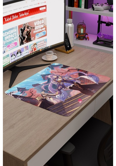 Keqing Genshin Impact Anime Gacha V1 - 48x40 Xl Gaming Mouse Pad Fare Altlığı