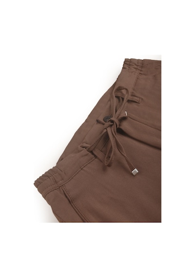 Deepsea Kahve Esnek Kumaş Slim Fit Beli Lastikli Günlük Spor Pantolon 2601070 Kahve