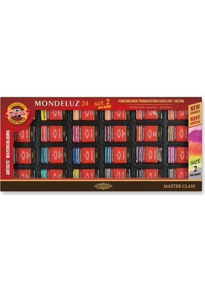Koh-i Noor Mondeluz Master Class Taş Sulu Boya 24 Renk Set 2