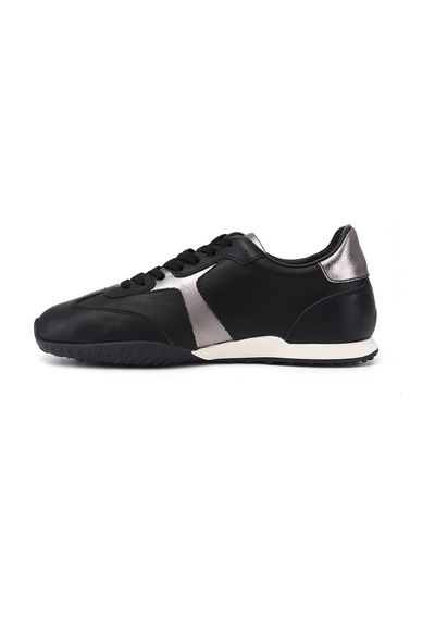 Gönderi(R) Gönderi R Kadın Siyah Lastik Bağcıklı Hakiki Deri Sneaker Ddza83742148