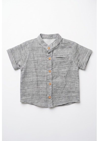 Tiffany Baby & Kids Müslin Natural Hemb Tasarımlı Gömlek Gri