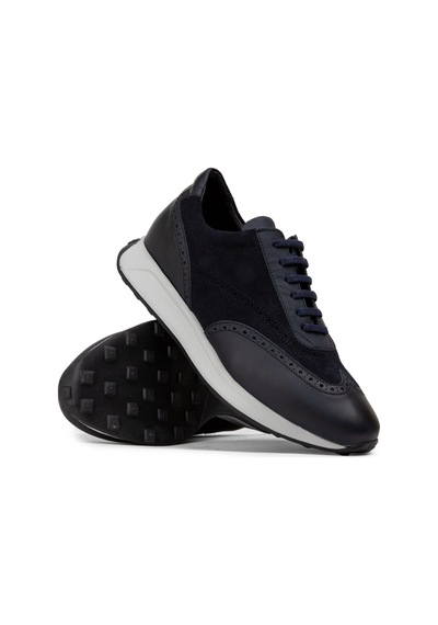 Deery Hakiki Süet Lacivert Erkek Sneaker Ayakkabı - 00750Mlcve04 Lacivert