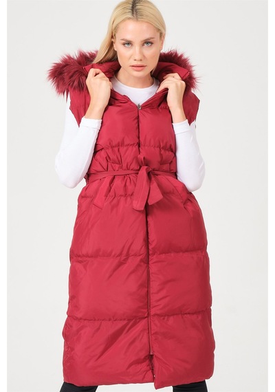 Dewberry Bayan Yelek Z6744 Bordo