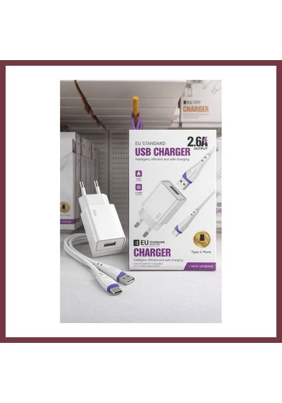 Storeşahin 2.6a Usb Sarj Adaptoru + Type-c Sarj Kablosu Eu Shn0720 Type - C