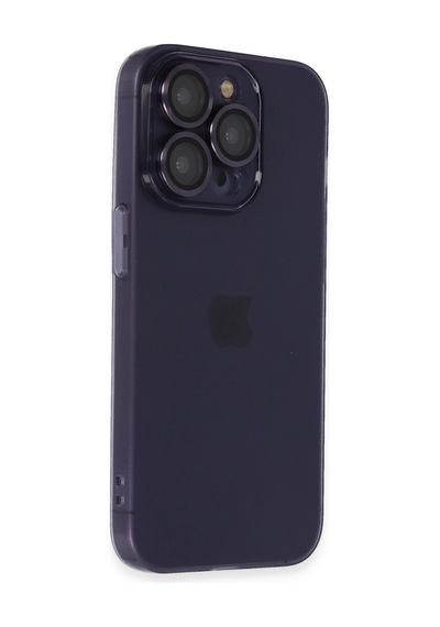 Apple İphone 14 Pro Max Kılıf Luko Lens Silikon - Siyah