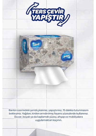 Selpak El Ve Yüz Havlusu Kutulu Mermer Desen 5 80 Yaprak