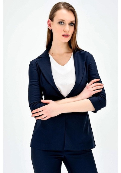 Jument Kapri Truvakar Kol Süs Cepli Kopçalı Ofis Blazer Kumaş Ceket-K.La