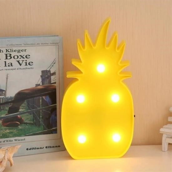 Buradabuldun Ananas Şeklinde Ledli Dekoratif Eğlenceli Çocuk Gece Lambası Çok Renkli